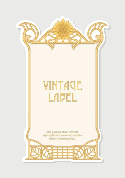 Label, decorative frame, border — Stock Vector