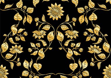 Ayçiçeği. Kusursuz desen,