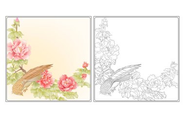 Sülün çiçekli şakayık ağacı dalı