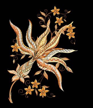 Tasarım için elementler. Fantezi çiçekleri