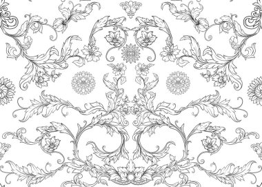 Kusursuz desen, arka plan Barok dilinde