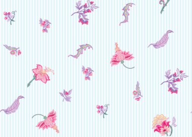 Şekillendirilmiş süs çiçekleriyle desen elementleri 