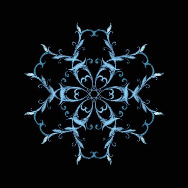 Geleneksel desenli desen. Çiçek vektörü