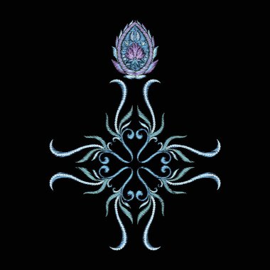 Geleneksel desenli desen. Çiçek vektörü