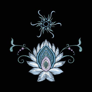 Geleneksel desenli desen. Çiçek vektörü