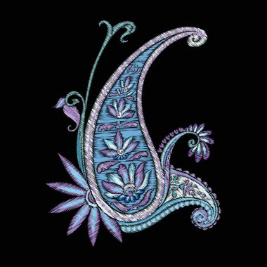 Geleneksel desenli desen. Çiçek vektörü