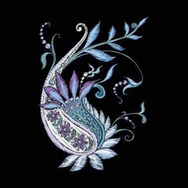 Geleneksel desenli desen. Çiçek vektörü