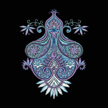 Geleneksel desenli desen. Çiçek vektörü