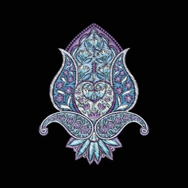 Geleneksel desenli desen. Çiçek vektörü