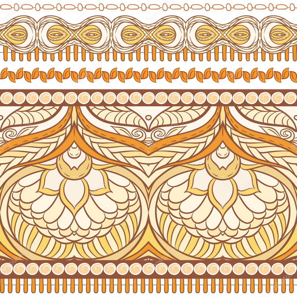Seamless pattern, with traditional paisley.