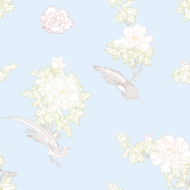 Sülün çiçekli şakayık ağacı dalı