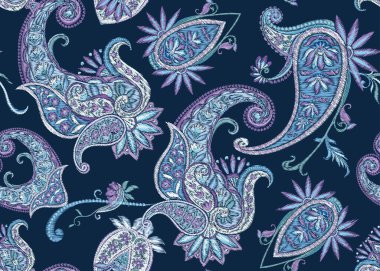 Geleneksel desenli desen. Çiçek vektörü