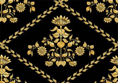 Ayçiçeği. Kusursuz desen,