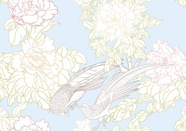 Sülün çiçekli şakayık ağacı dalı