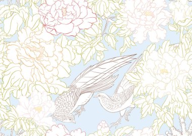 Sülün çiçekli şakayık ağacı dalı