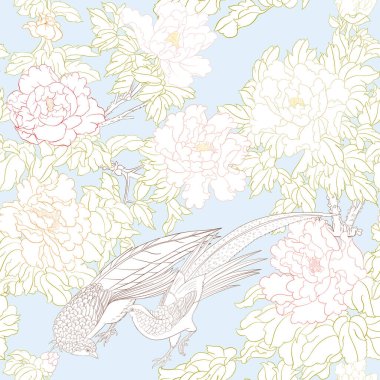 Sülün çiçekli şakayık ağacı dalı