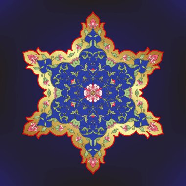 Doğu etnik motifi, geleneksel Müslüman süsü.