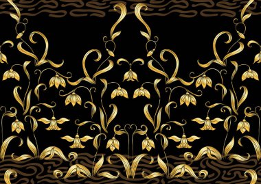 Galanthus, kartopu, nivalis. Kusursuz desen