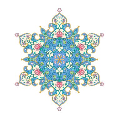 Doğu etnik motifi, geleneksel Müslüman süsü.