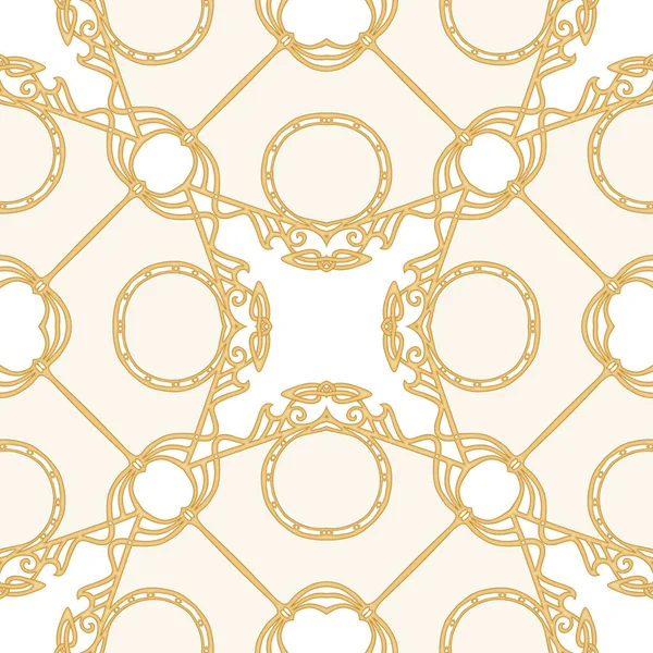 Decorative motif, frames, borders. Seamless pattern, background. — ストックベクタ