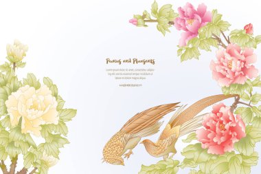 Sülün çiçekli şakayık ağacı dalı