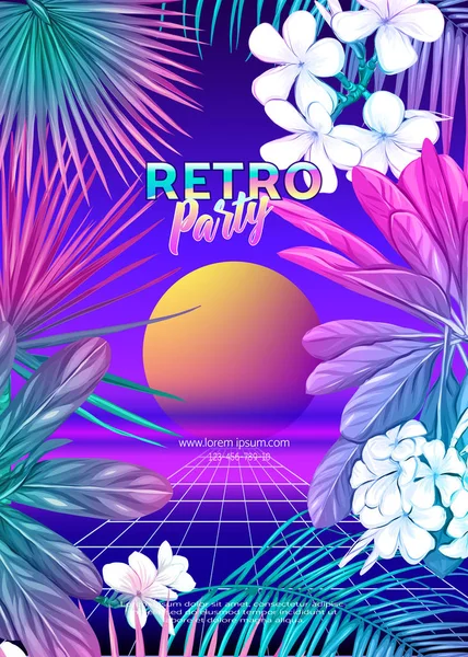 Fondo, invitación de la fiesta, cubierta con cuadro de texto — Vector de stock