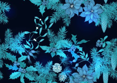 Noel çelenk. Seamless modeli.