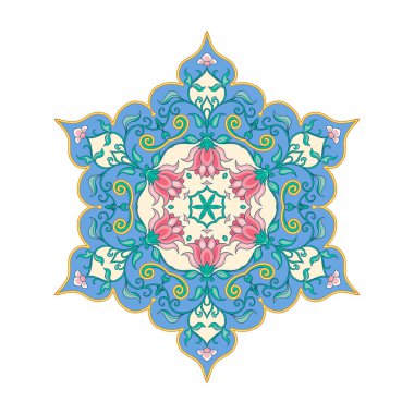 Doğu etnik motifi, geleneksel Müslüman süsü.