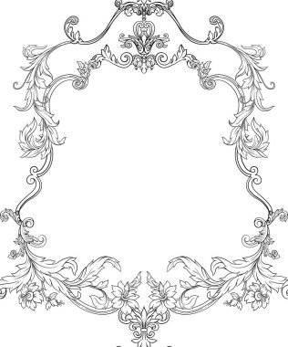 Kusursuz desen, arka plan Barok dilinde