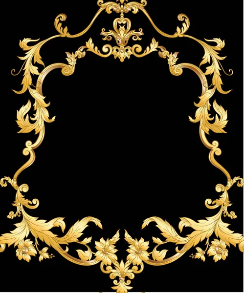 Płynny wzór w stylu barokowym, rokokowym, wiktoriańskim, — Wektor stockowy