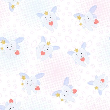 Diş perisi. Vektör karikatür illüstrasyon