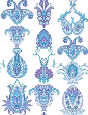 Geleneksel desenli desen. Çiçek vektörü