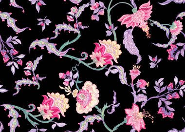 Şekillendirilmiş süs çiçekleriyle desen elementleri 