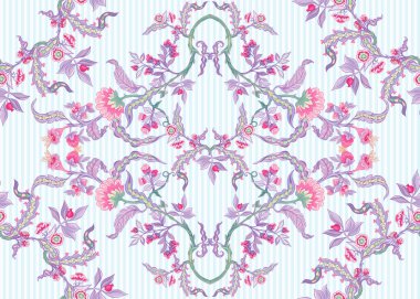 Şekillendirilmiş süs çiçekleriyle desen elementleri 