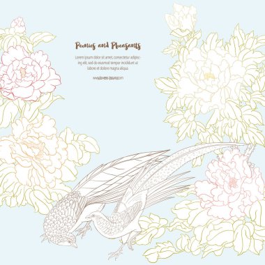 Sülün çiçekli şakayık ağacı dalı