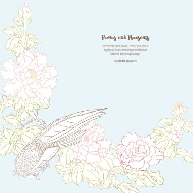 Sülün çiçekli şakayık ağacı dalı