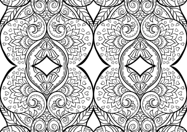 Naadloos patroon, met traditionele paisley. — Stockvector