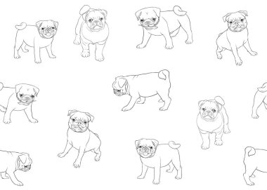 Kusursuz bir şablon, köpekli arka plan.