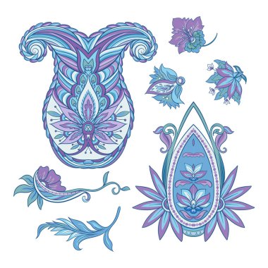 Geleneksel desenli desen. Çiçek vektörü