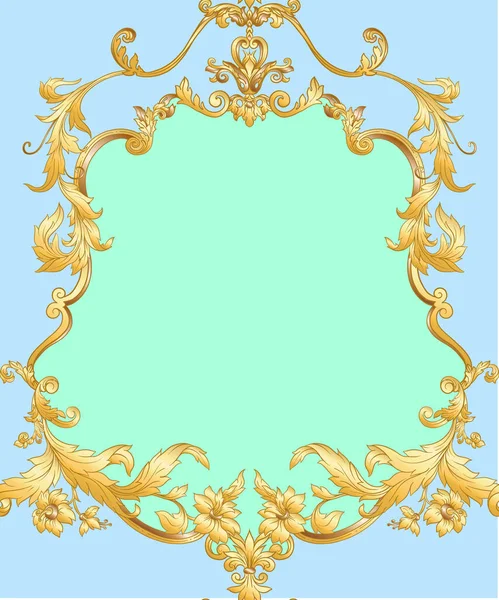 Motif sans couture baroque, rococo, victorien , — Image vectorielle