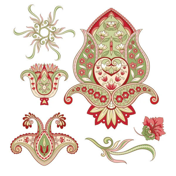 Geleneksel desenli desen. Çiçek vektörü