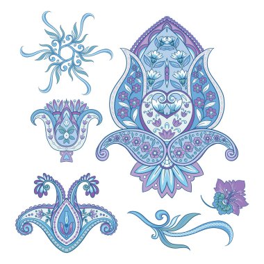 Geleneksel desenli desen. Çiçek vektörü