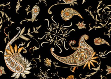 Geleneksel desenli desen. Çiçek vektörü