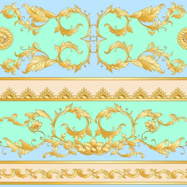 Seamless pattern in baroque, rococo, victorian, — ストックベクタ
