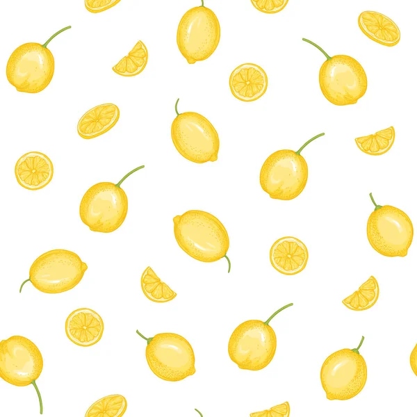 Zitronenzweig mit Zitronen — Stockvektor
