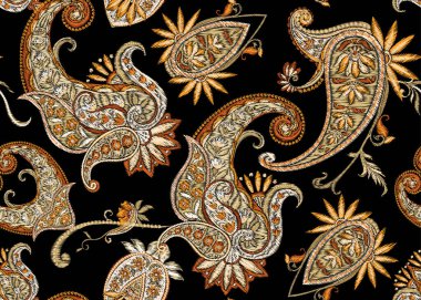 Geleneksel desenli desen. Çiçek vektörü