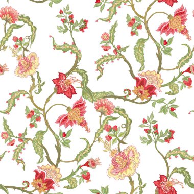 Şekillendirilmiş süs çiçekleriyle kusursuz desen