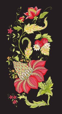 Tasarım için elementler. Fantezi çiçekleri