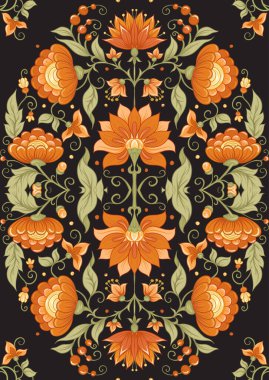 Gelenek motifi, fantezi çiçekleri