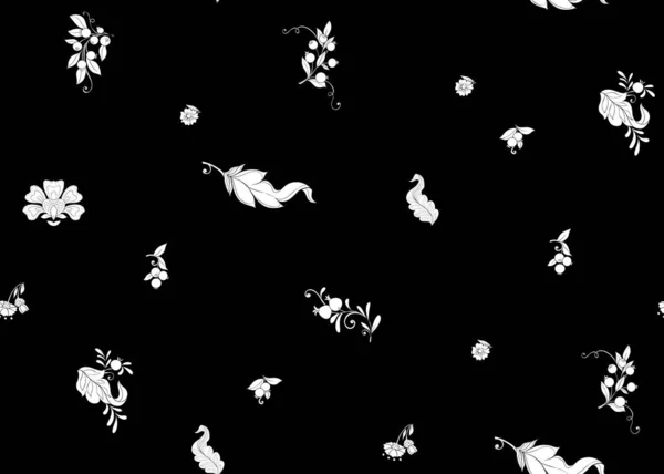 Fantasy floral αδιάλειπτη μοτίβο σε jacobean — Διανυσματικό Αρχείο